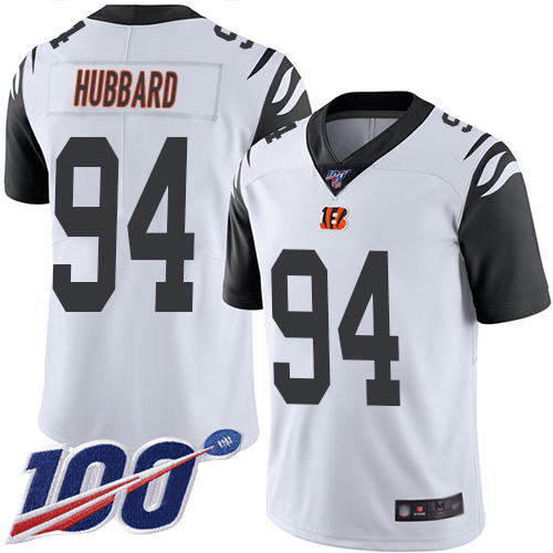 Cincinnati Bengals Limited White Men Sam Hubbard Jersey NFL Footballl #94 100th Season Rush Vapor Untouchable